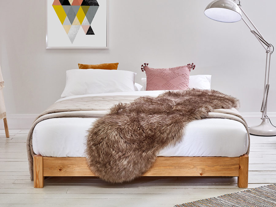Low platform best sale bed wood